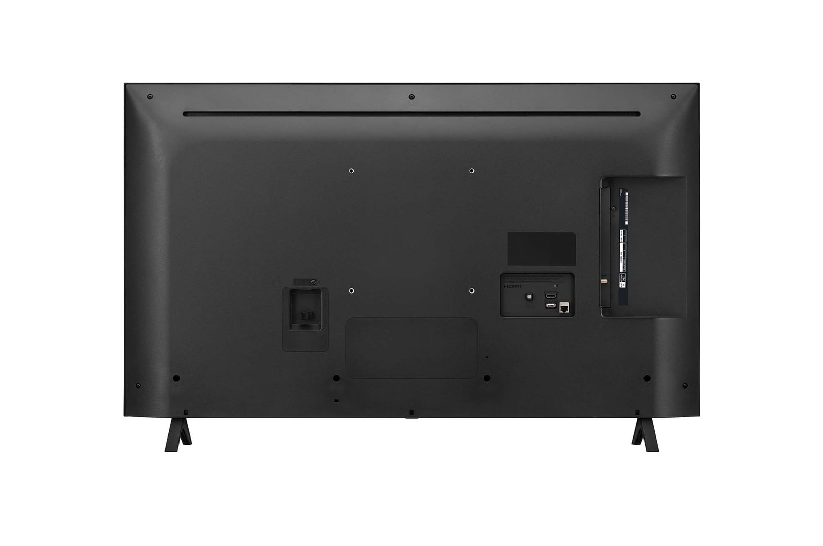 Rear view of LG NanoCell TV, NANO80