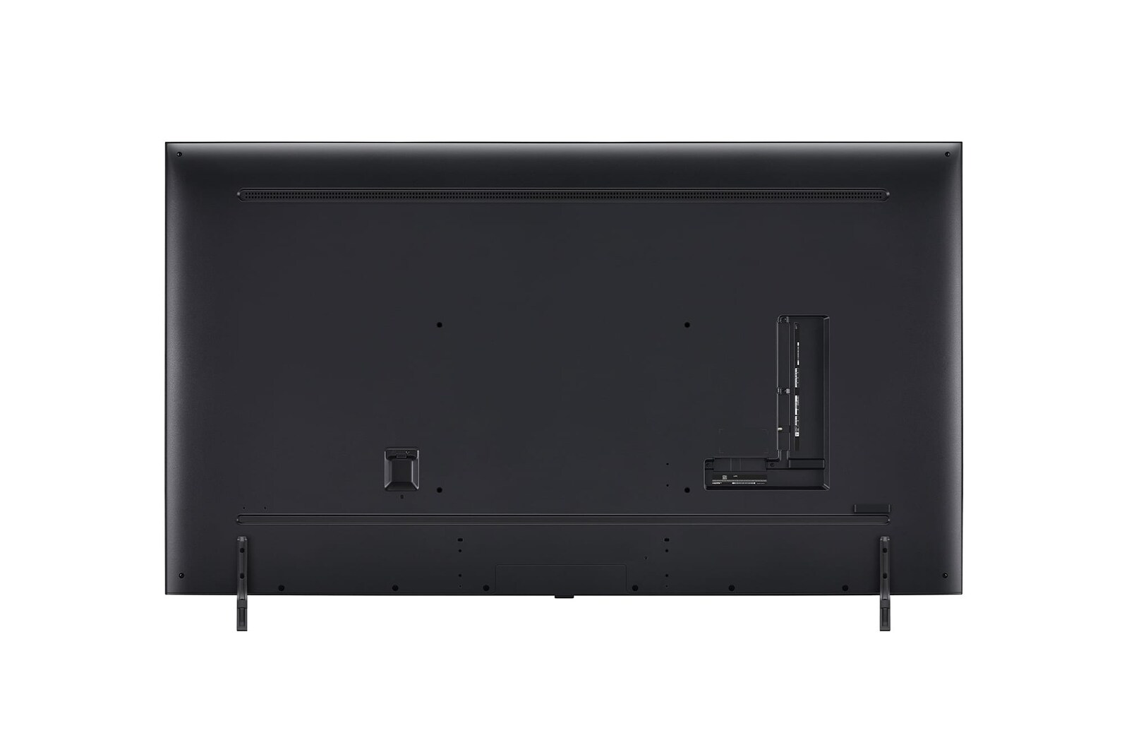 Rear view of LG QNED TV, QNED90