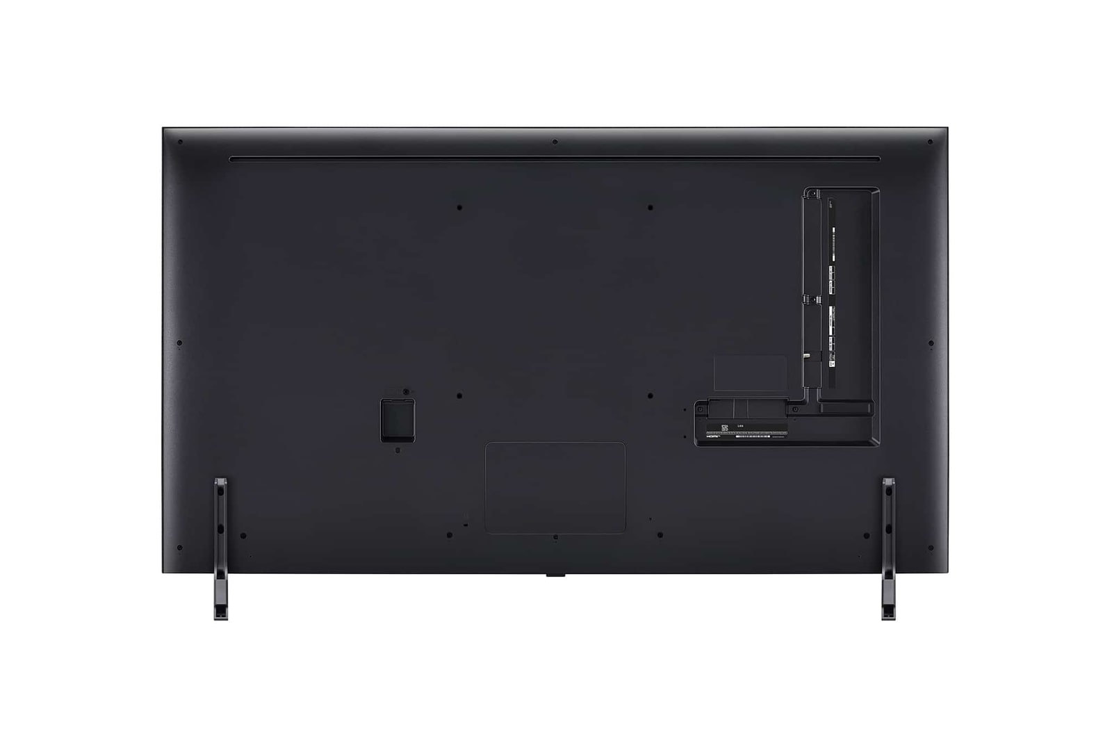 Rear view of LG QNED TV, QNED90