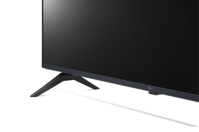 Close-up image of LG OLED TV, OLED B4 from the base, showing 2-pole stand