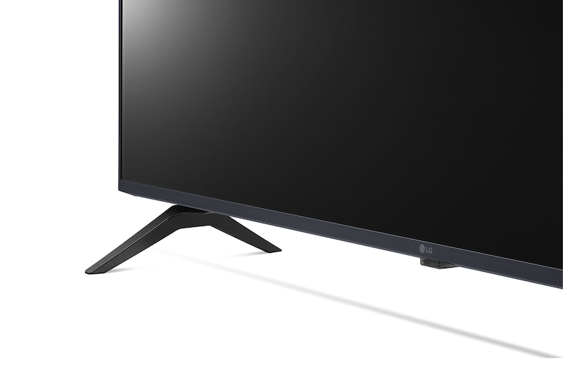 Close-up image of LG OLED TV, OLED B4 from the base, showing 2-pole stand