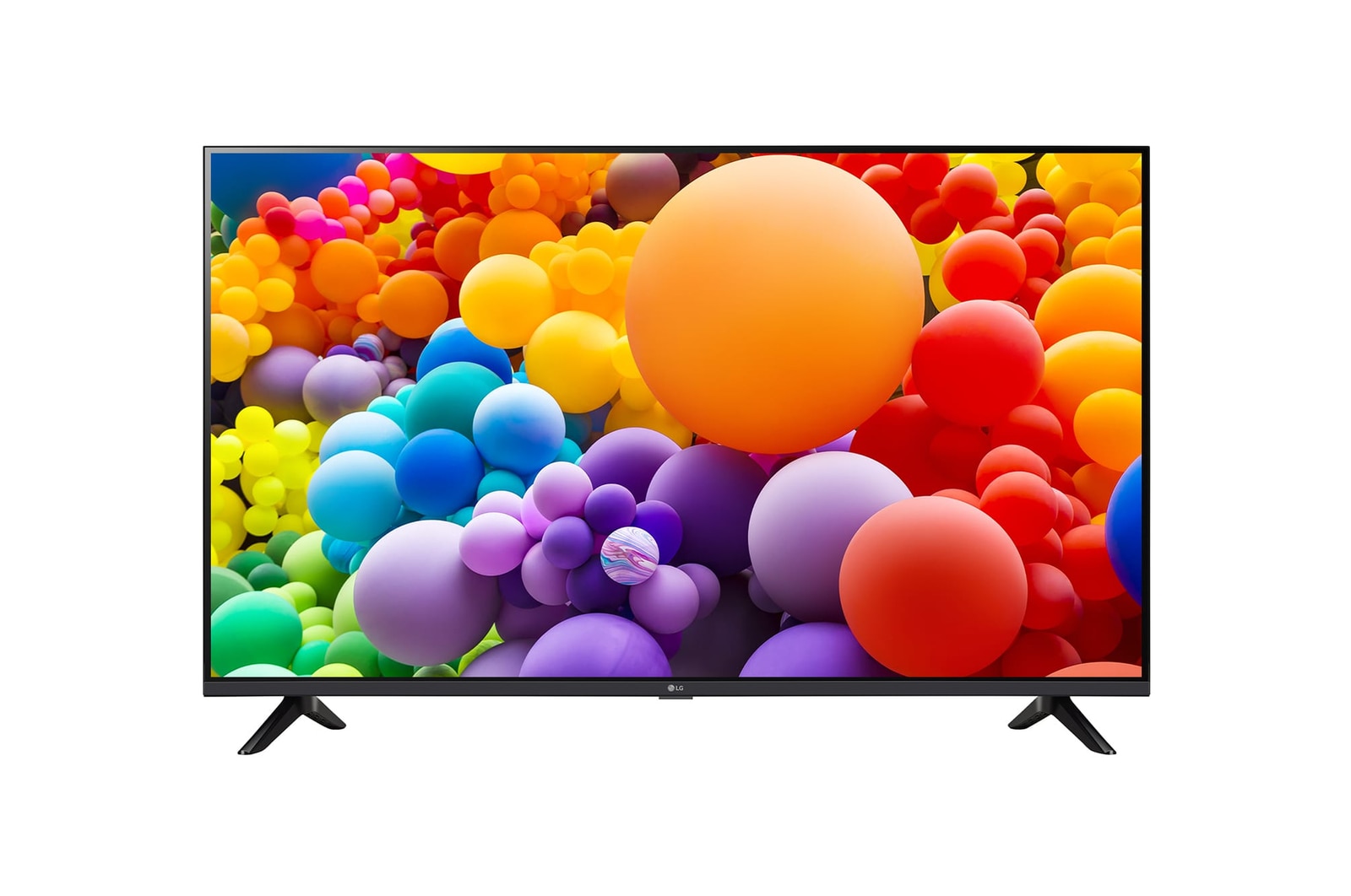 Front view of LG UHD TV, UT73