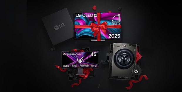 Image featuring a person and LG home appliances