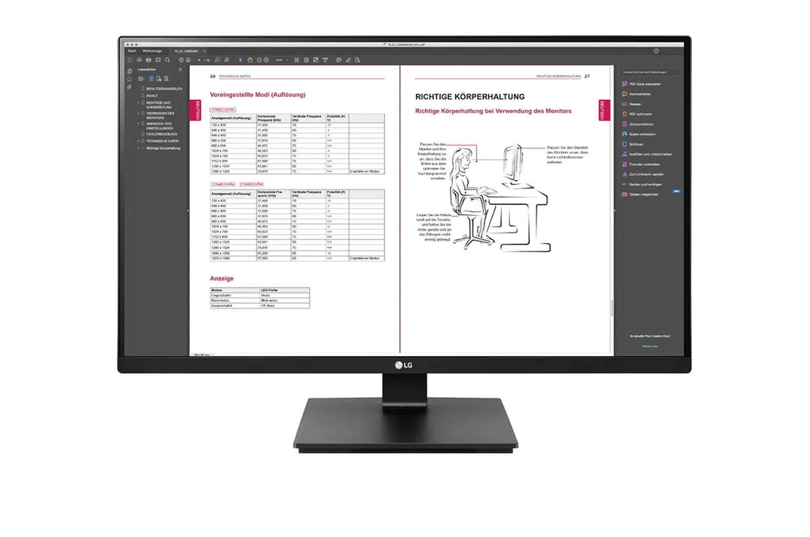 front with monitor