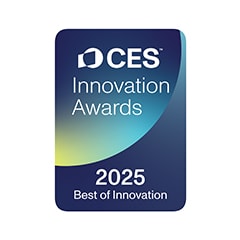 Insignia de los CES Innovation Awards 2025 con mención a Lo mejor en innovación. 