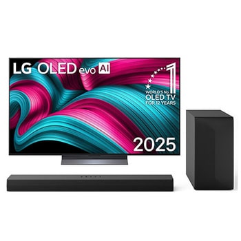 LG Smart TV LG OLED evo AI C5 4K de 83 pulgadas 2025 + Soundbar S60TR