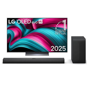 LG Smart TV LG OLED evo AI C5 4K de 83 pulgadas 2025 + LG Soundbar for TV con Dolby Atmos 3.1.1 canales S70TY