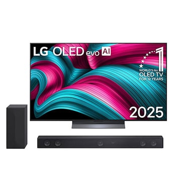 LG Smart TV LG OLED evo AI C5 4K de 83 pulgadas 2025 + Barra de Sonido LG SH7Q
