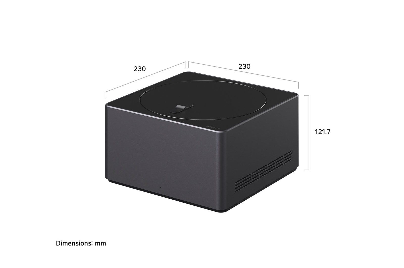 Zero Connect Box with its corresponding size dimensions in millimeters.