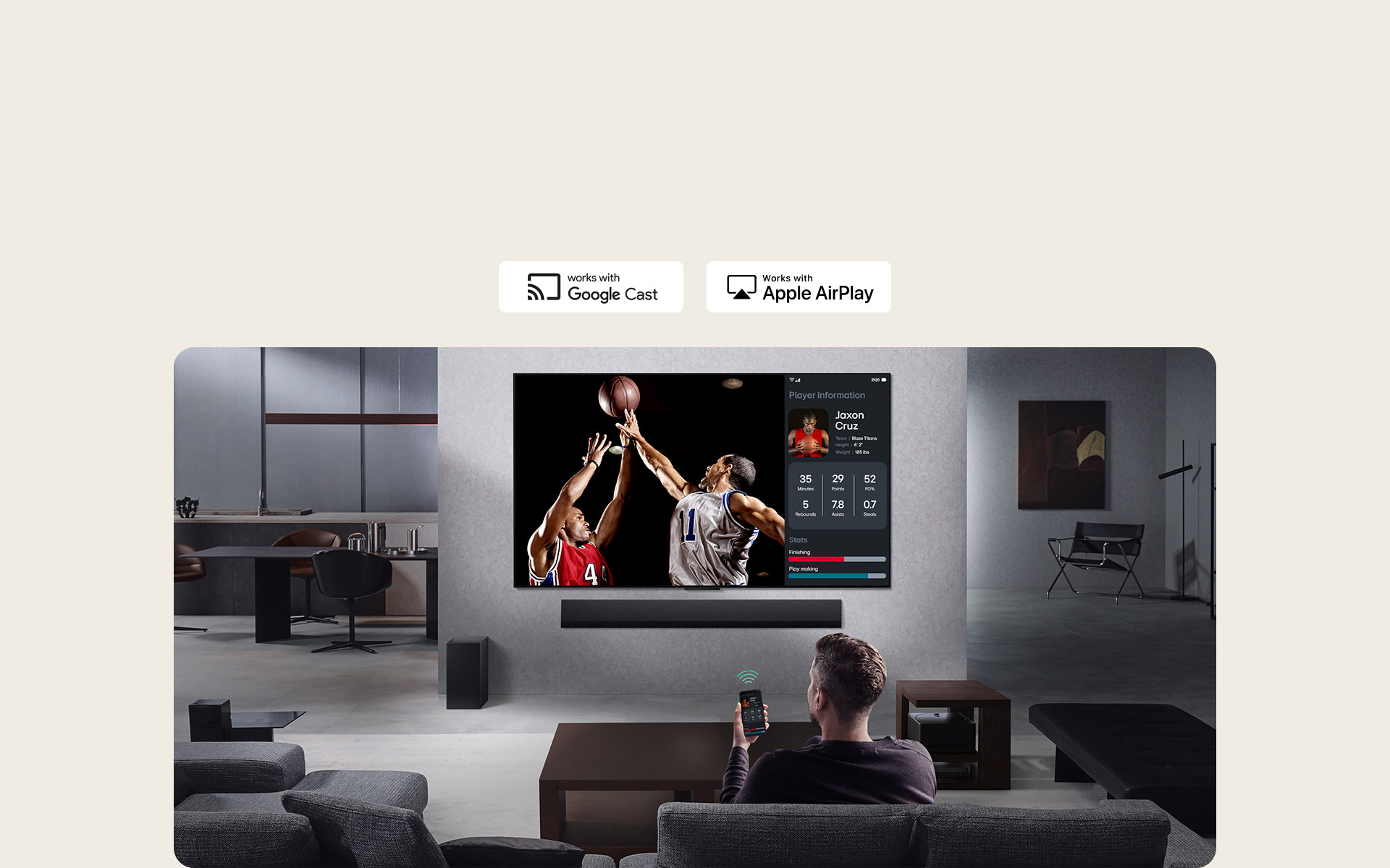 LG 75" QNED 4K HDTV WITH AI
