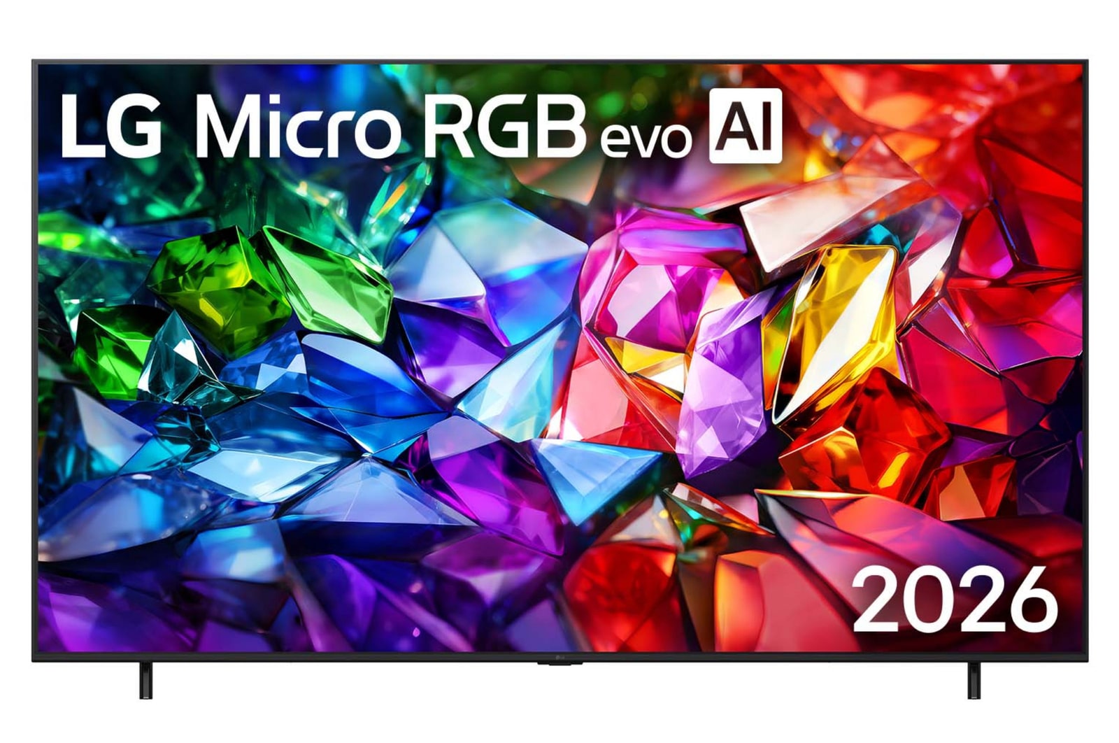 Vista frontal de TV LG 86" MRGB 4K Smart TV con IA incluye AI Magic Remote 86MRGB95BSA 86MRGB95BSA