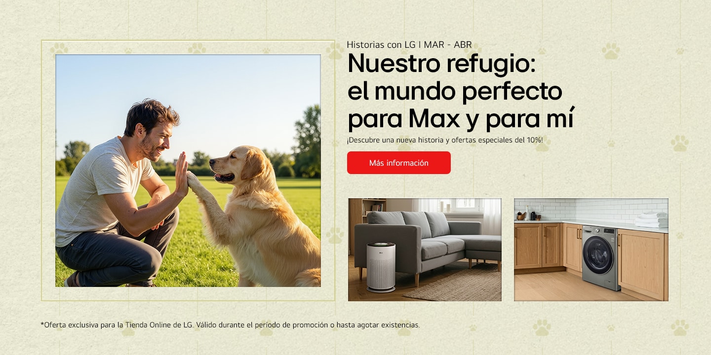 Visual clave de estilo de vida que muestra rutinas diarias en casa con electrodomésticos LG