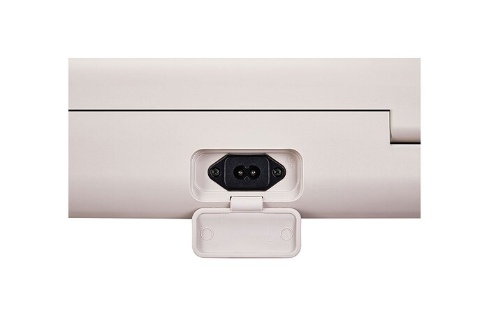 Primer plano del conector de alimentación