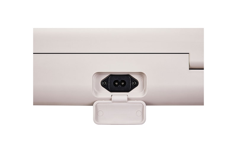 Primer plano del conector de alimentación
