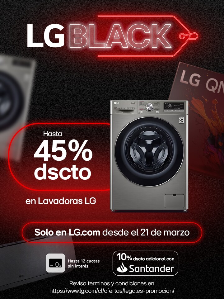 LG Black Lavadoras