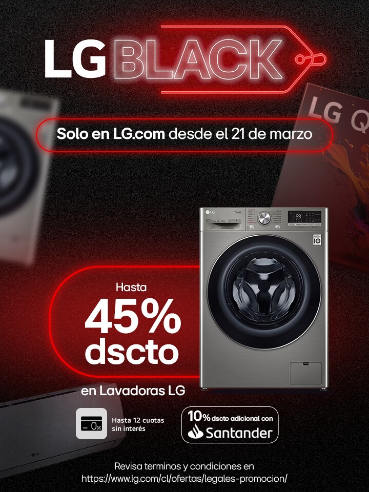 LG Black Lavadoras