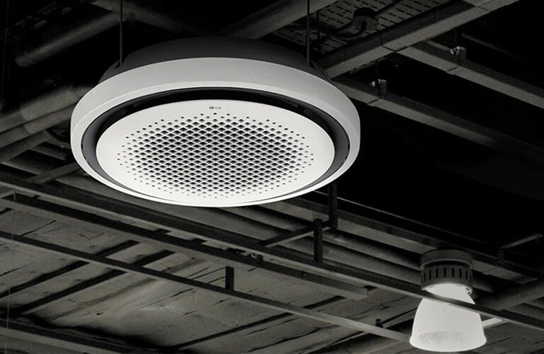 Image of a Round Cassette installed on the ceiling.