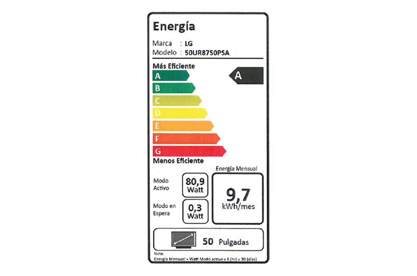 Energy label 