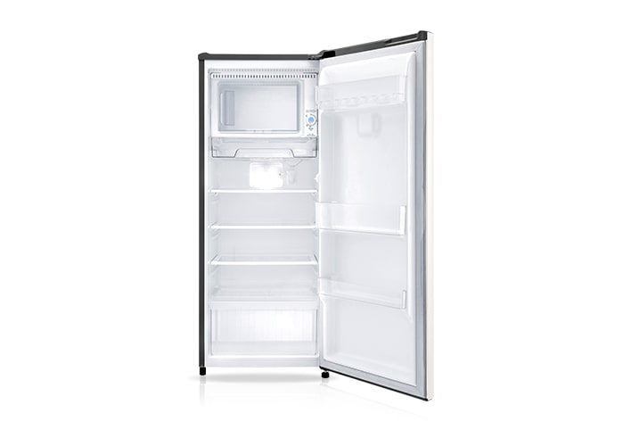 El interior del refrigerador LG de 1 puerta.