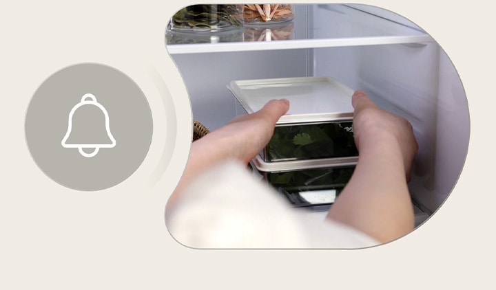 Mantenga pulsado «Tiempo de limpieza» para desactivar la notificación y, a continuación, mostrarte cómo retiras los alimentos del refrigerador y los limpias.