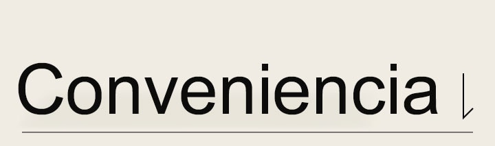 Lleva el texto «Conveniencia».