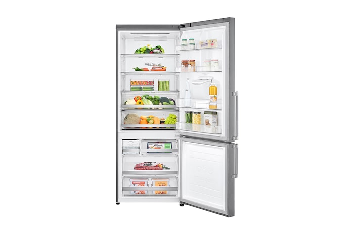 Right side door open view with food