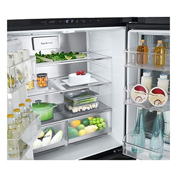 Drawer view with food