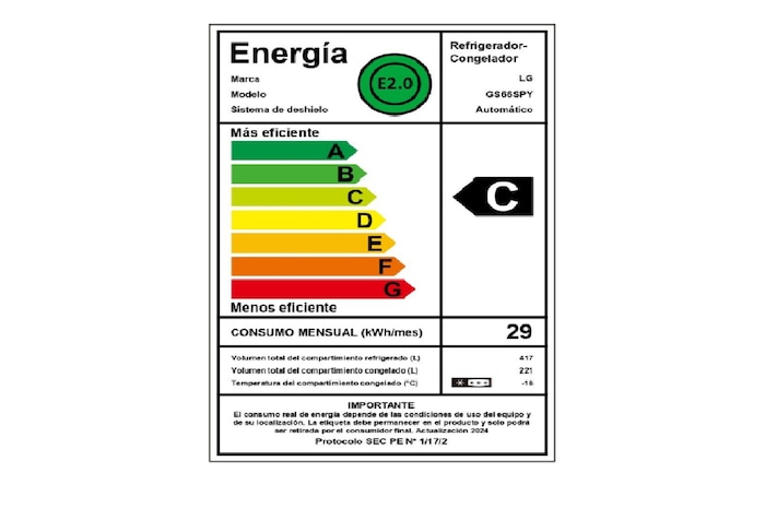 LG Refrigerador Side by Side 638L Smart Inverter, GS66SPY