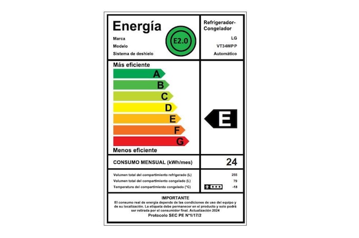 LG Refrigerador Top Freezer 334L Smart Inverter, VT34WPP
