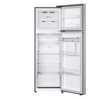 Front view with open door