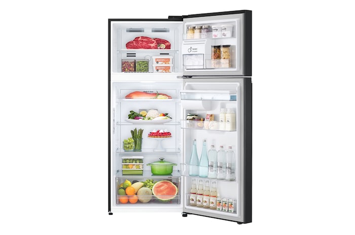 front view full door open with food