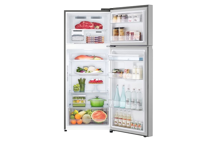 front view door open with food