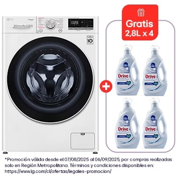 Lavadora 12Kg con ThinQ y AIDD™ WM12WVC4S6 Frontal Image