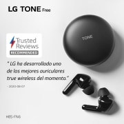 LG TONE Free FN6 - UVNano 99,9% Audífonos inalámbricos Bluetooth (TWS) con Meridian Sound, micrófono dual para trabajo / oficina en casa, compatible con iPhone / Android, carga inalámbrica y rápida., HBS-FN6