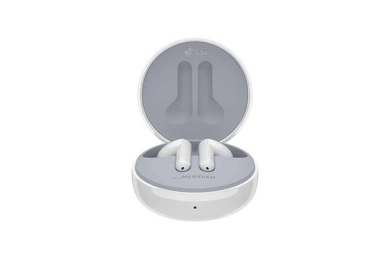 LG TONE Free FN6 - UVNano 99,9% Audífonos inalámbricos Bluetooth (TWS) con Meridian Sound, micrófono dual para trabajo / oficina en casa, compatible con iPhone / Android, carga inalámbrica y rápida., HBS-FN6