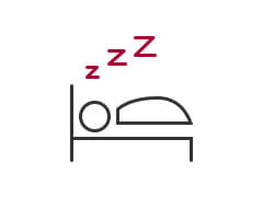 Activa Comfort Sleep para un descanso más cómodo con flujo de aire indirecto y programación de hasta 7 horas.