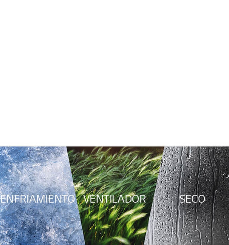 Funcionamiento 3 en 1: Enfriamiento, Ventilador y Modo Seco, ofreciendo versatilidad y confort en cualquier clima.