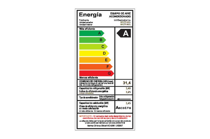 LG Aire acondicionado split LG DUALCOOL Pro 12,000 BTU/h Calor y frío, W12TI
