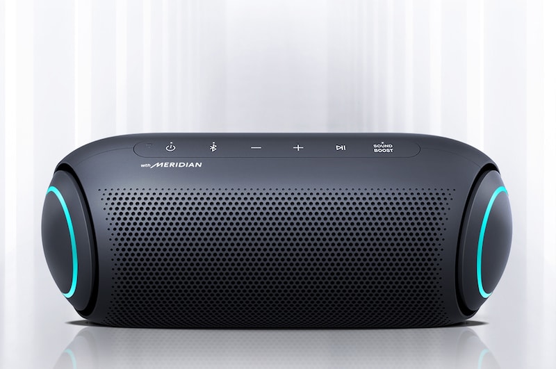 LG XBOOM Go PL7 Parlante Bluetooth inalámbrico portátil con hasta 24 horas de batería, IPX5 resistente al agua, Sound Boost para exteriores., PL7