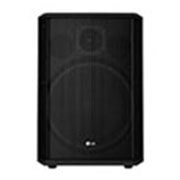 Vista frontal de Torre de sonido LG XBOOM RM1, 25 W de potencia, portátil, 4hrs de batería RM1
