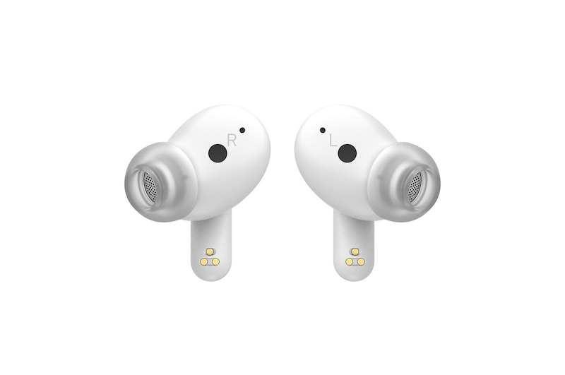 LG TONE Free FP9W – UVNano 99,9%, Audífonos inalámbricos Bluetooth (TWS) con Meridian Sound, micrófono dual para trabajo / oficina en casa, compatible con iPhone / Android, carga inalámbrica y rápida, TONE-FP9W