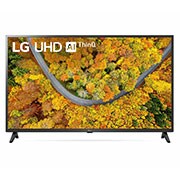 Vista frontal del televisor LG UHD