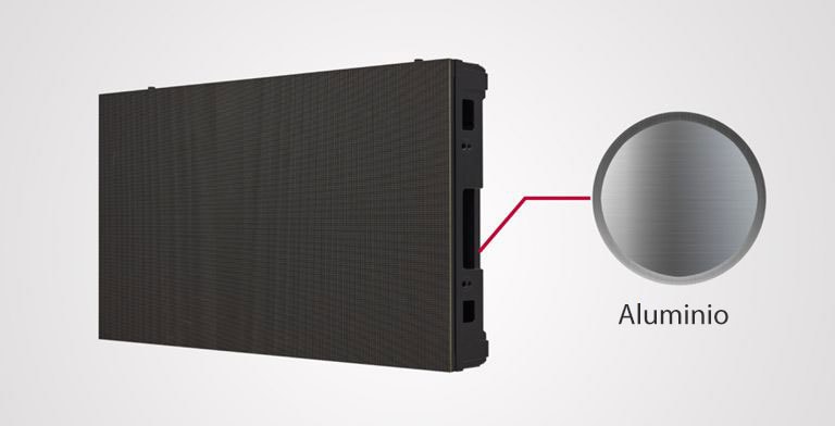 El marco de LSBE está compuesto de aluminio.