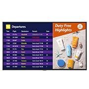 Vista frontal de Pantalla Digital de Interior Delgada UHD de 65&#39;&#39; Serie UH7F-B con Brillo de 700 nits y Plataforma de Señalización Inteligente LG webOS 65UH7F-B