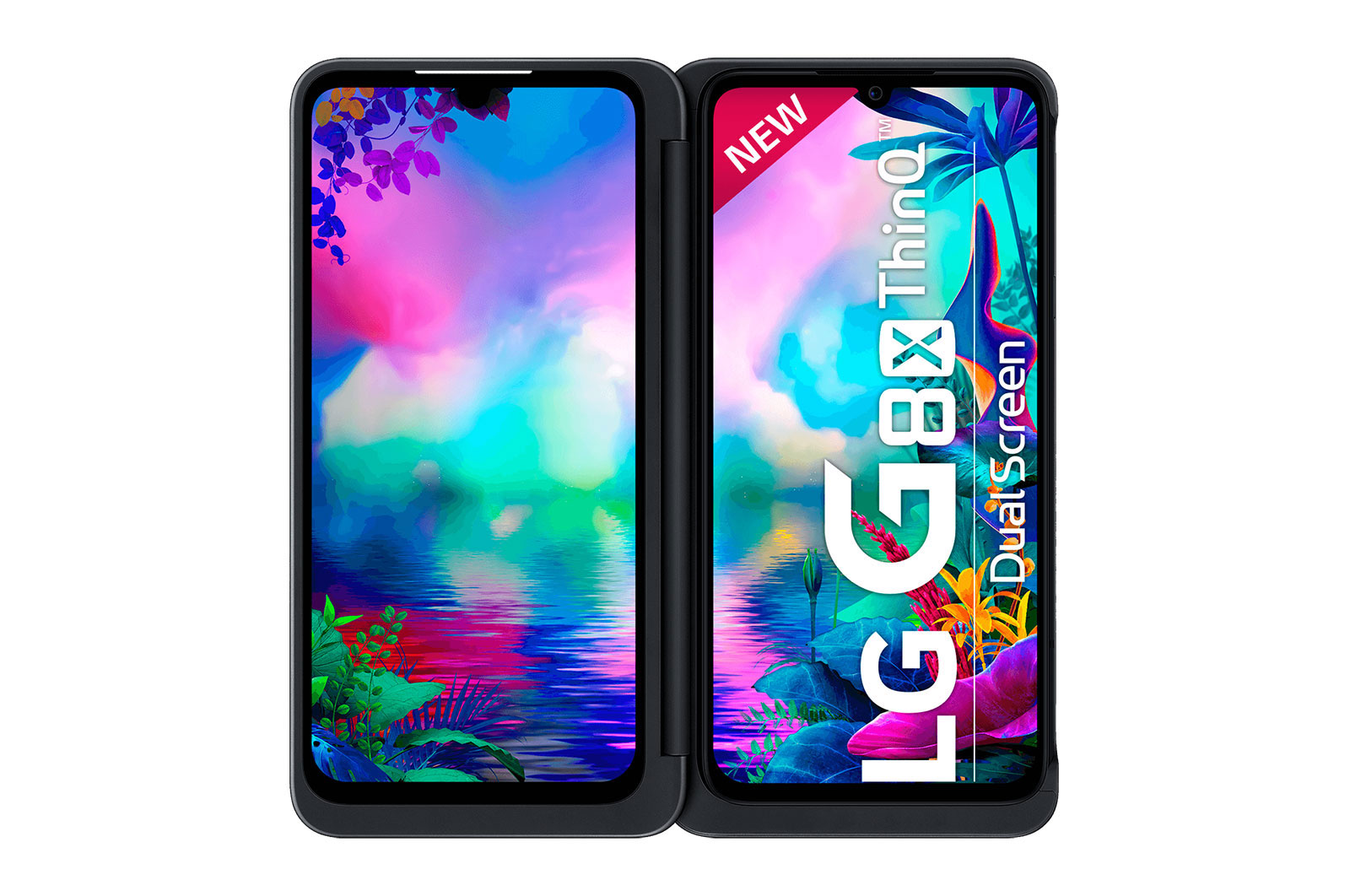 Vista frontal de LG G8X ThinQ DualScreen LMG850EMW