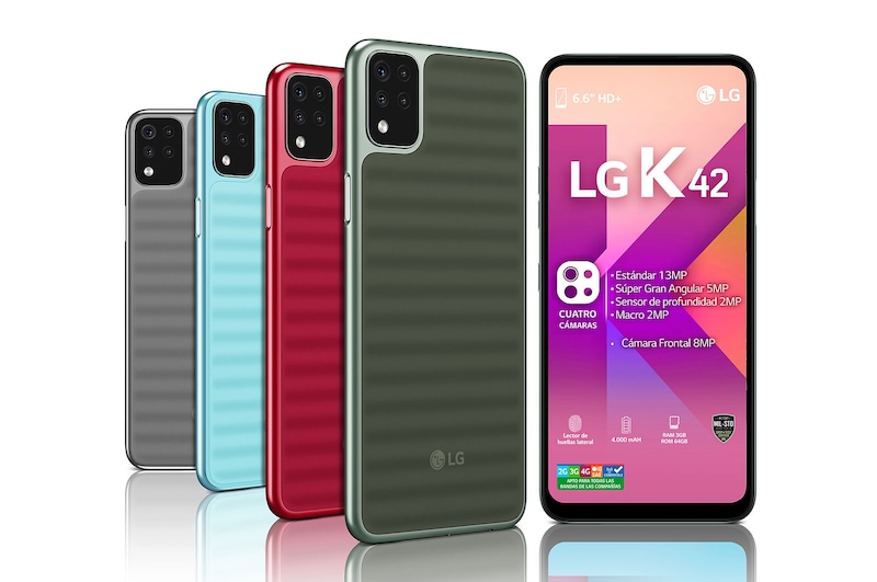 LG K42 I 6.6'' HD+ I Quad Cámera I 64GB, LMK420HM