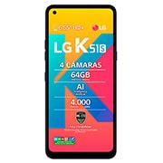 Vista frontal de LG K51S, Cuatro Cámaras  LMK510HM