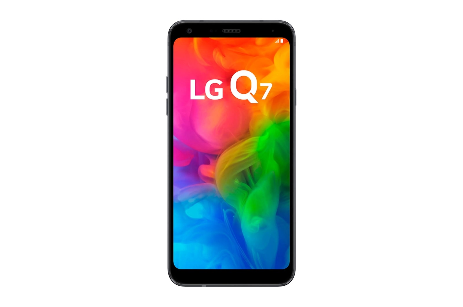 Vista frontal de LG Q7 LMQ610FM