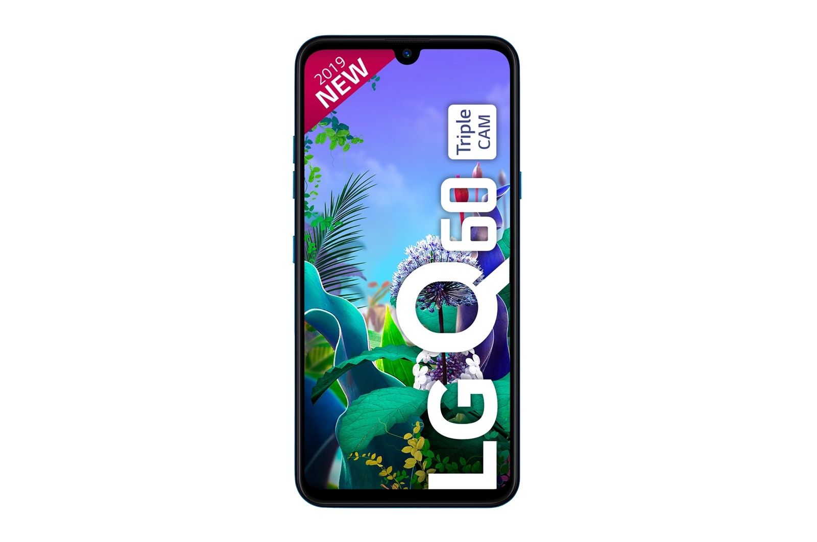 Vista frontal de LG Q60 Triple CAM LMX525HA