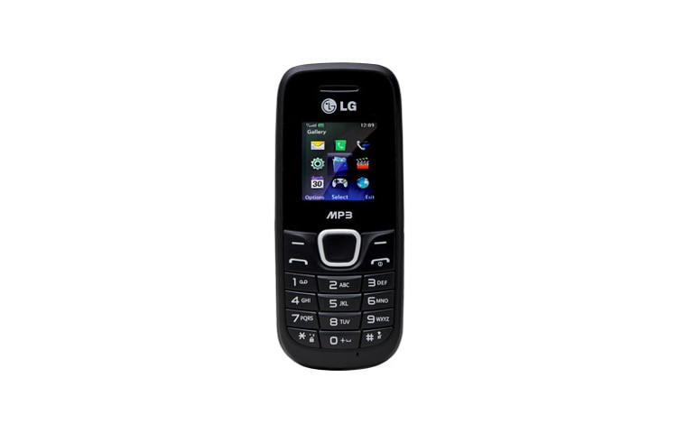Vista frontal de Un telefono simple que te permite realizar funciones básicas como hablar y enviar mensajes de texto, además de escuchar tu música favorita en el reproductor de radio y MP3. Además de tener un linterna frontal que te ayuda en caso de emergencias nocturnas. A270